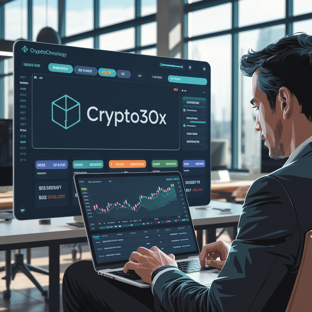 Overview of Crypto30x.com, exploring blockchain technology, cryptocurrency trading, and DeFi solutions