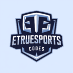 Gamer using codes etruesports on screen with rewards displayed